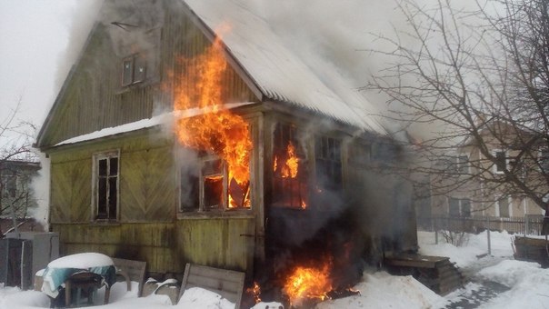 Пожар садового дома в Подольске