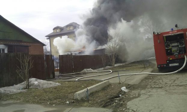 Пожар в Климовске