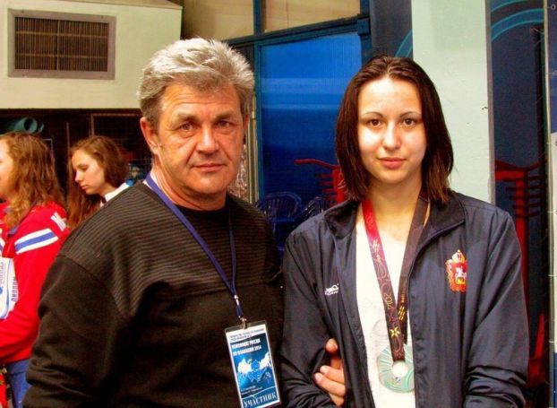 Э. Искакова и ее тренер В.А.Поляков. Фото: УСЦ "Юность"