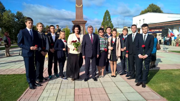 Делегация Подольска приняла участие в открытии стелы на Ильинских рубежах