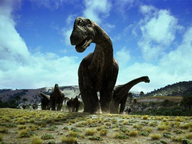 Кадр из фильма "Динозавры 3D"