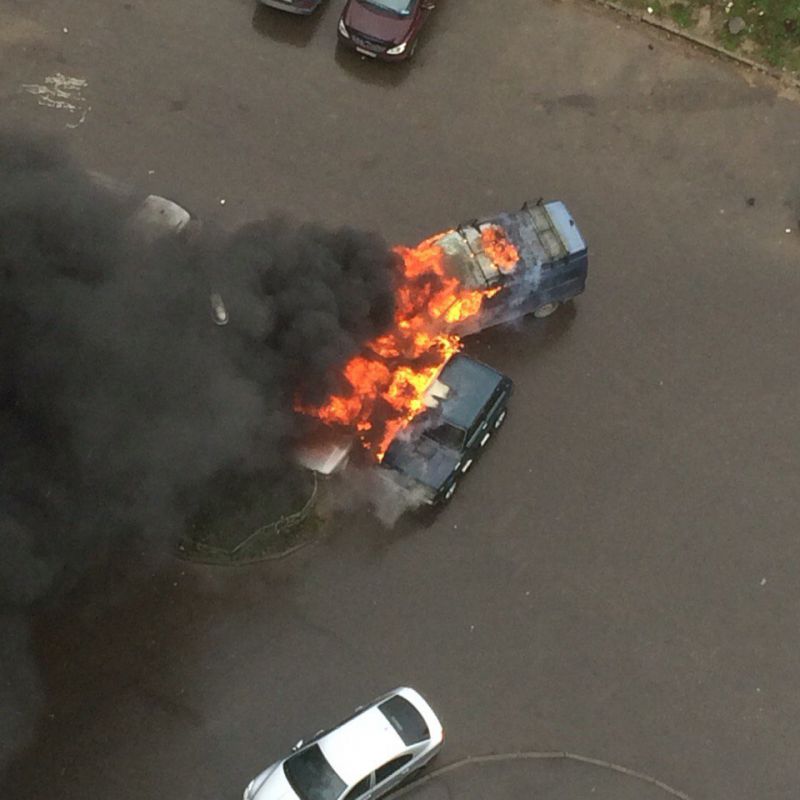 В Подольске сгорели три автомобиля