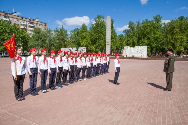Смотр строя и песни отрядов Союза детских организаций прошел в Подольске