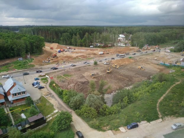Идет строительство развязки «Южного обхода Подольска» на улице Кирова