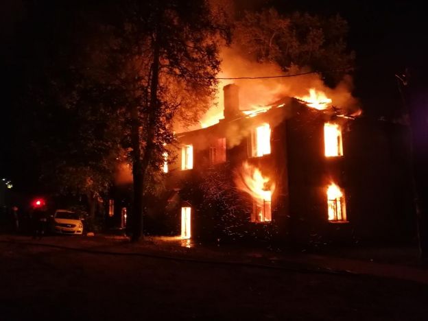 Пожар в микрорайоне Кутузово