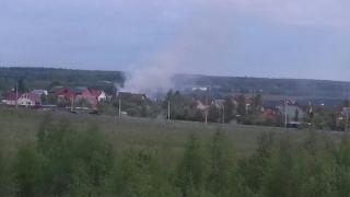 Частный дом сгорел в Подольске