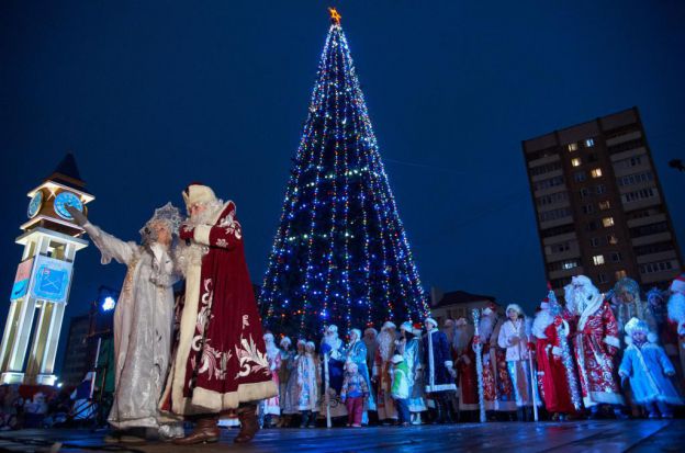 Зажжение главной новогодней елки в Подольске