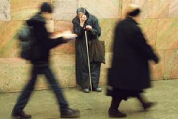 Старушка в переходе