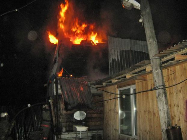 На пожаре