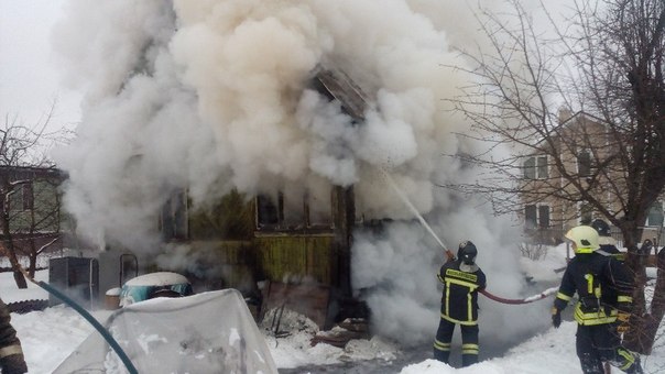 Пожар садового дома в Подольске
