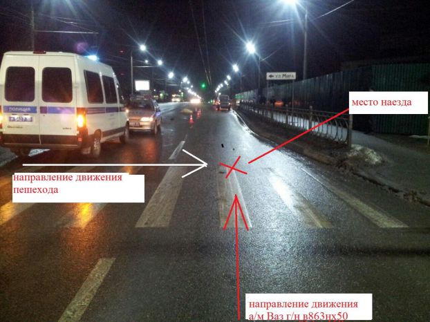 «ВАЗ» наехал на пешехода, смертельное ДТП