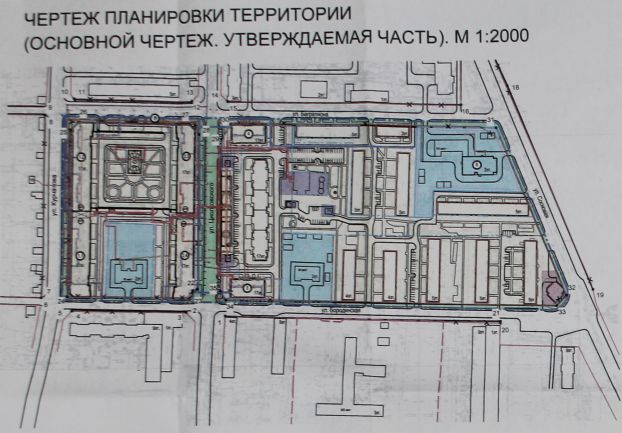 Чертеж планировки территории Кутузово