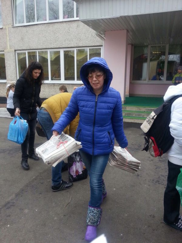 В Роговской школе собирали макулатуру