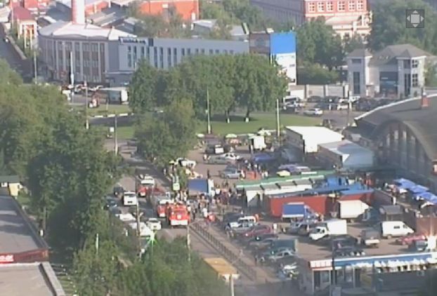 На Центральном рынке Подольска сгорела палатка