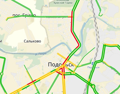 Карта подольск пробки