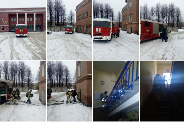 Пожарно-тактические занятия провел дежурный караул в Подольске