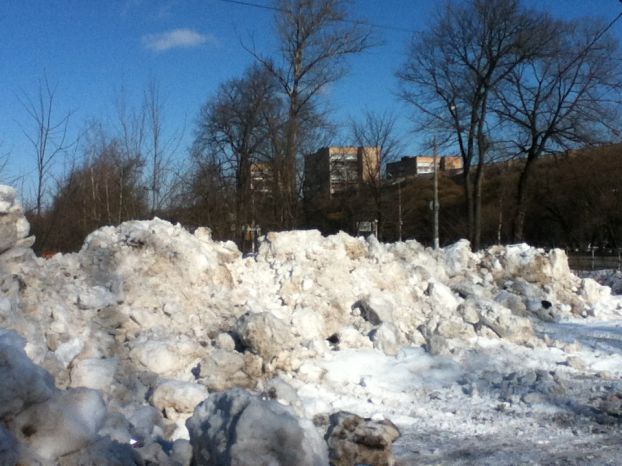 Снегосвалка в Климовске