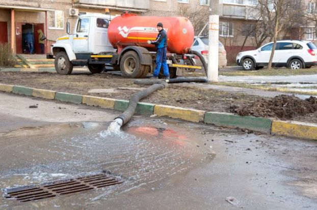 Откачка воды с площадки