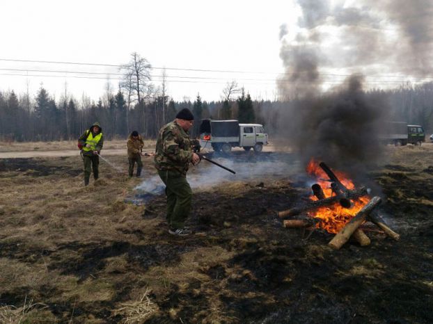 На Львовке прошли учения лесников и пожарных