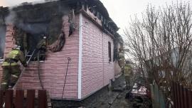 Пожар частного дома на Красной Горке 