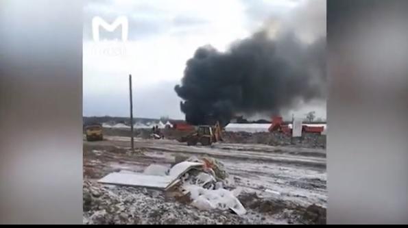 Пожар на стройке больницы в Вороновском: погиб человек