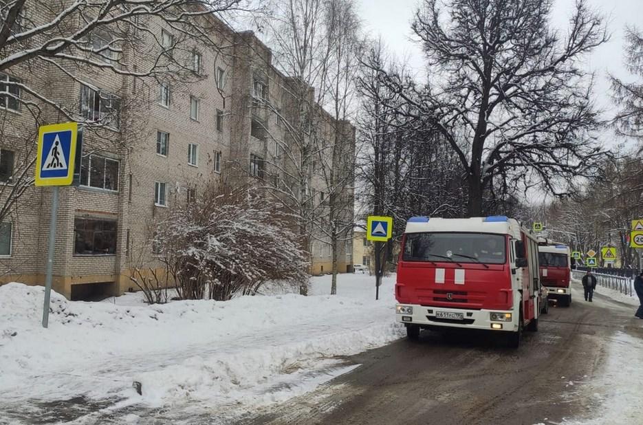 Ликвидация пожара в квартире посёлка Дубровицы