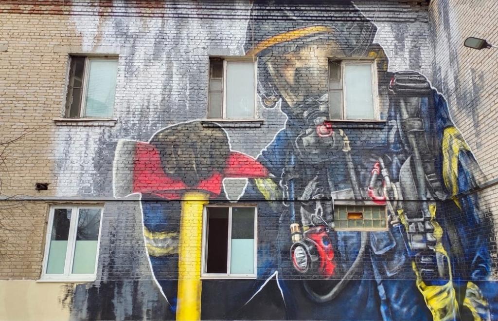 Пожарное граффити появилось в Подольске