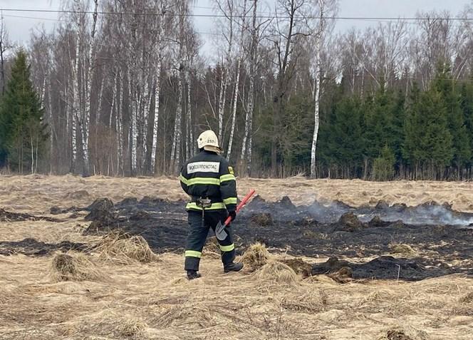 Ликвидация возгорания из‑за пала травы