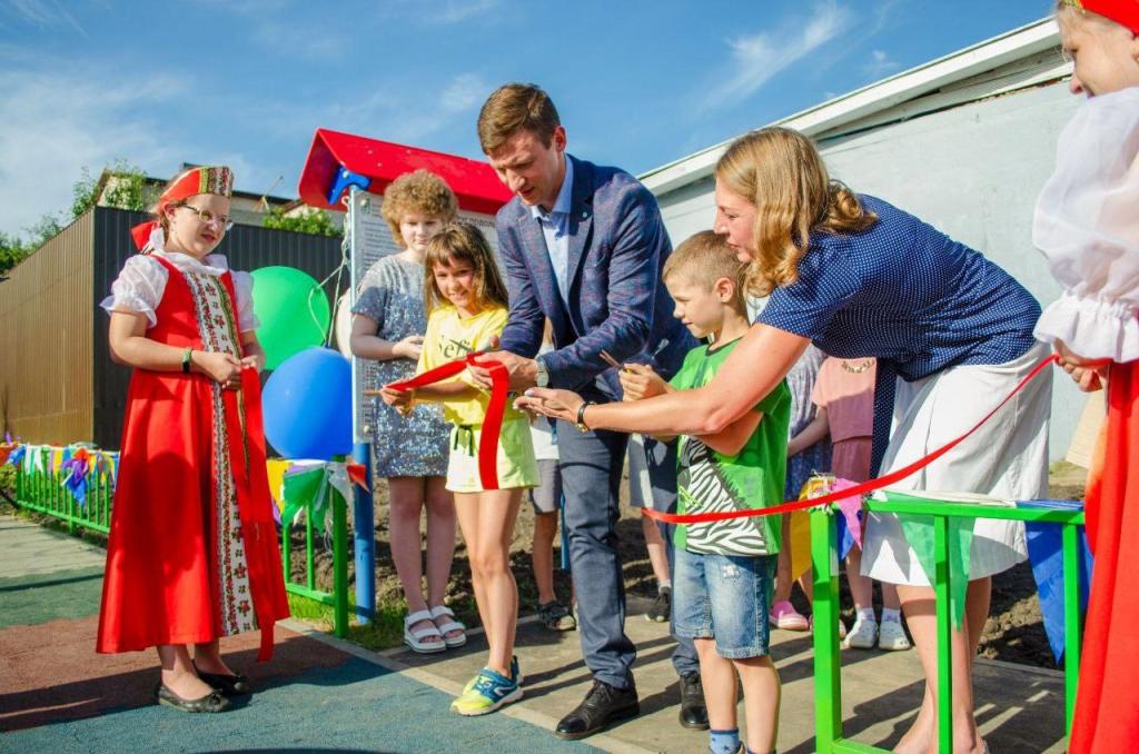 Торжественное открытие детской площадки в деревне Северово