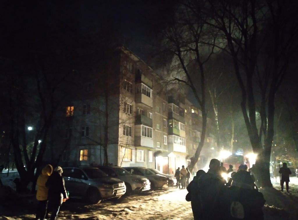 Ликвидация пожара на улице Ленинградской 