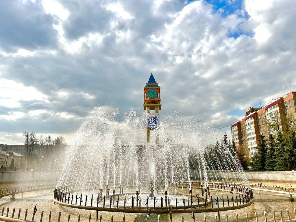 В Г.о. Подольск начался тестовый запуск фонтанов