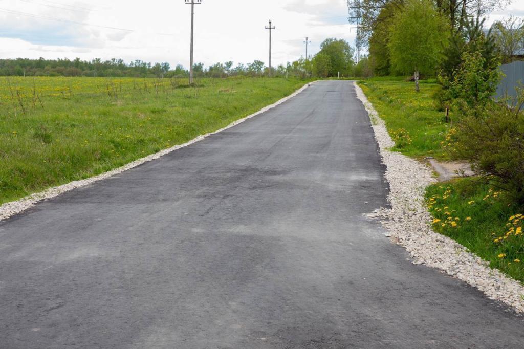 В деревне Лаговское по поручению главы Г. о. Подольск провели ремонт дорожного полотна