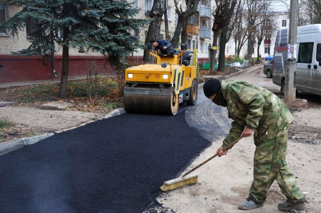 В Подольске благоустраивают территории в местах замены теплотрасс