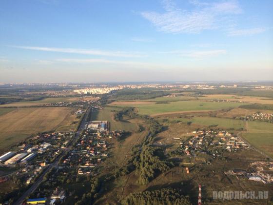 Подольск из самолета 