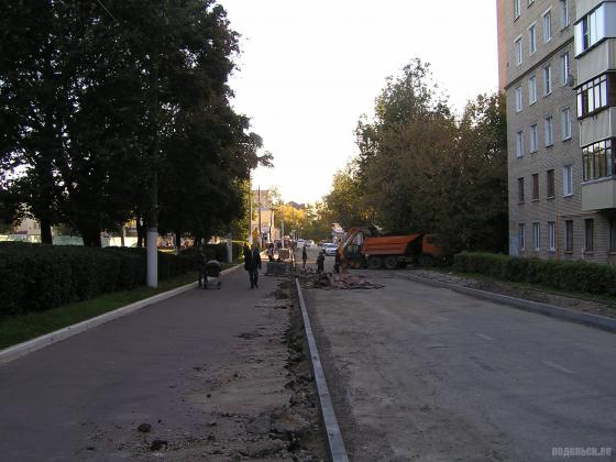 Ремонт дороги на Красной 