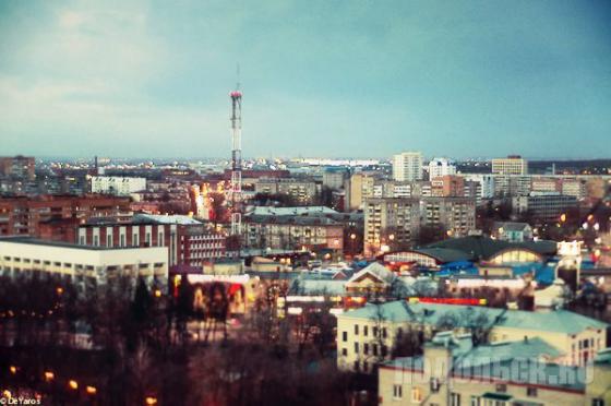 Вид с крыши в центре 