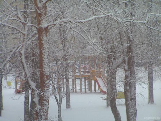 В снегопад 