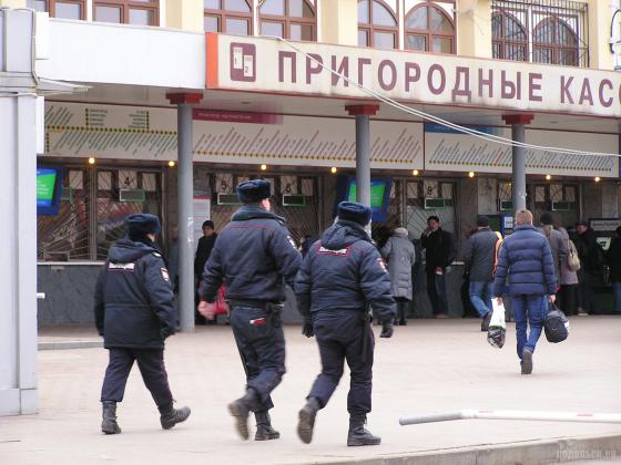 Полиция на станции Подольск