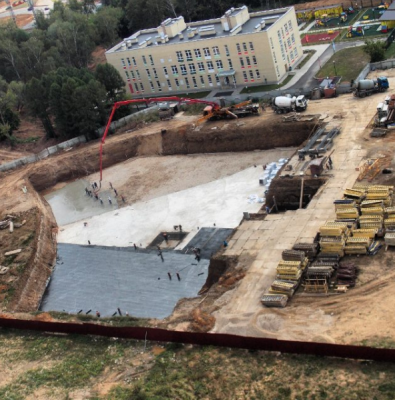 Строительство банного комплекса на улице Генерала Смирнова 