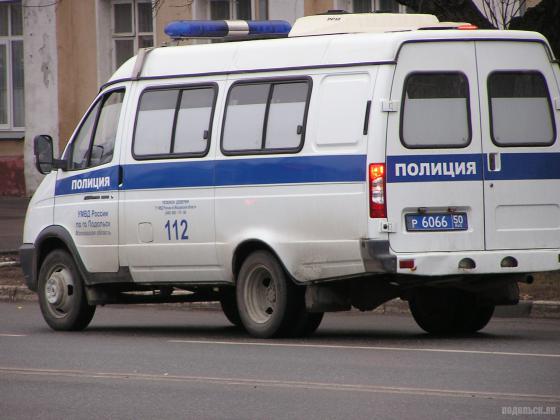 Машина полиции на проспекте Ленина в Подольске 