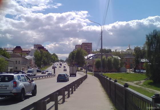 Мост через Пахру на проспекте Ленина в сторону от Москвы 