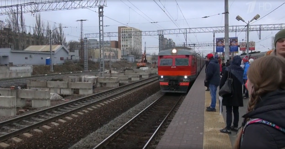 Строительство нового главного пути в Подольске 