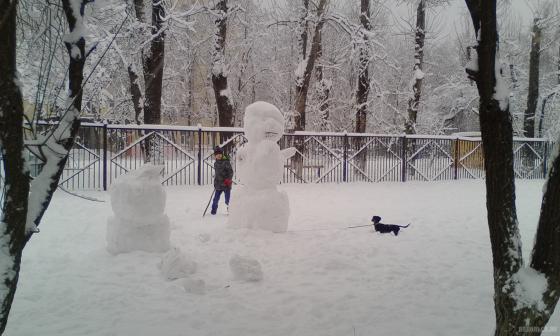 На Симферопольской аллее после снегопада. 31 января 2018 