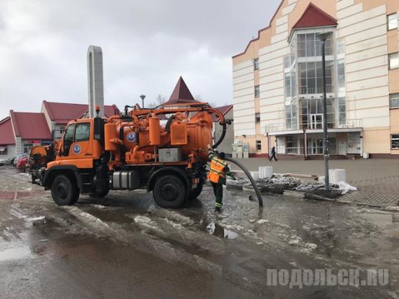 Откачка талой воды. Март 2019 