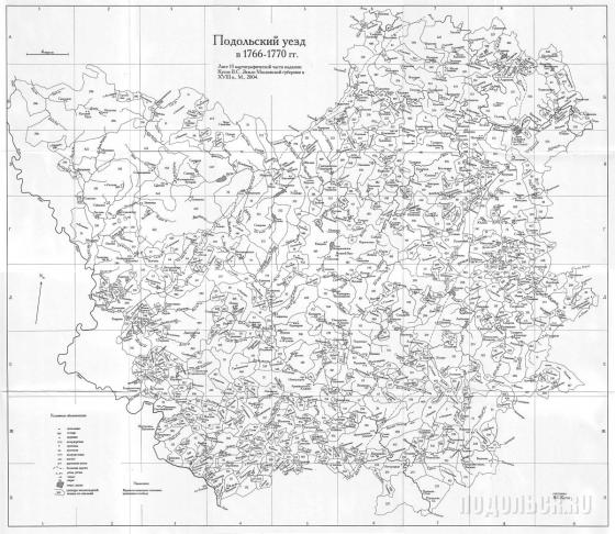 Подольский уезд в 1766 - 1770 гг. 