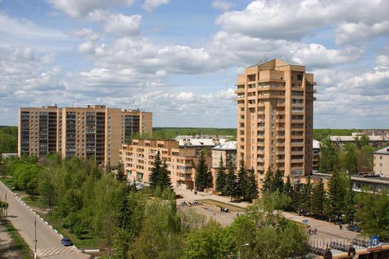 Климовск, вид на Октябрьскую площадь 