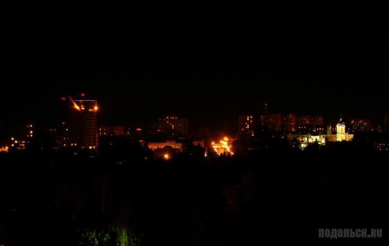 Вид на Подольск ночью 