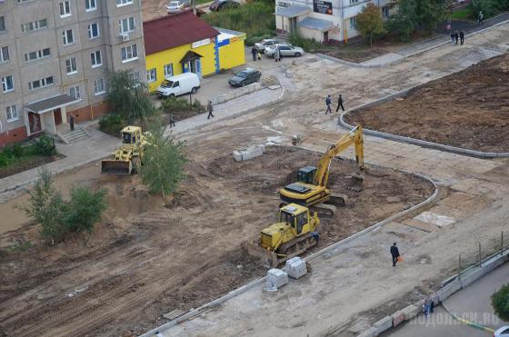 Строительство бульвара на Тепличной 
