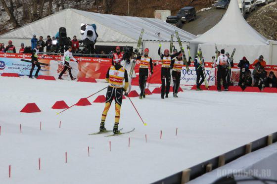 Сборная Германии - победитель сочинского этапа по северному двоеборью в Сочи 