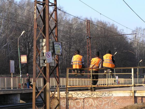 На платформе Весенняя 
